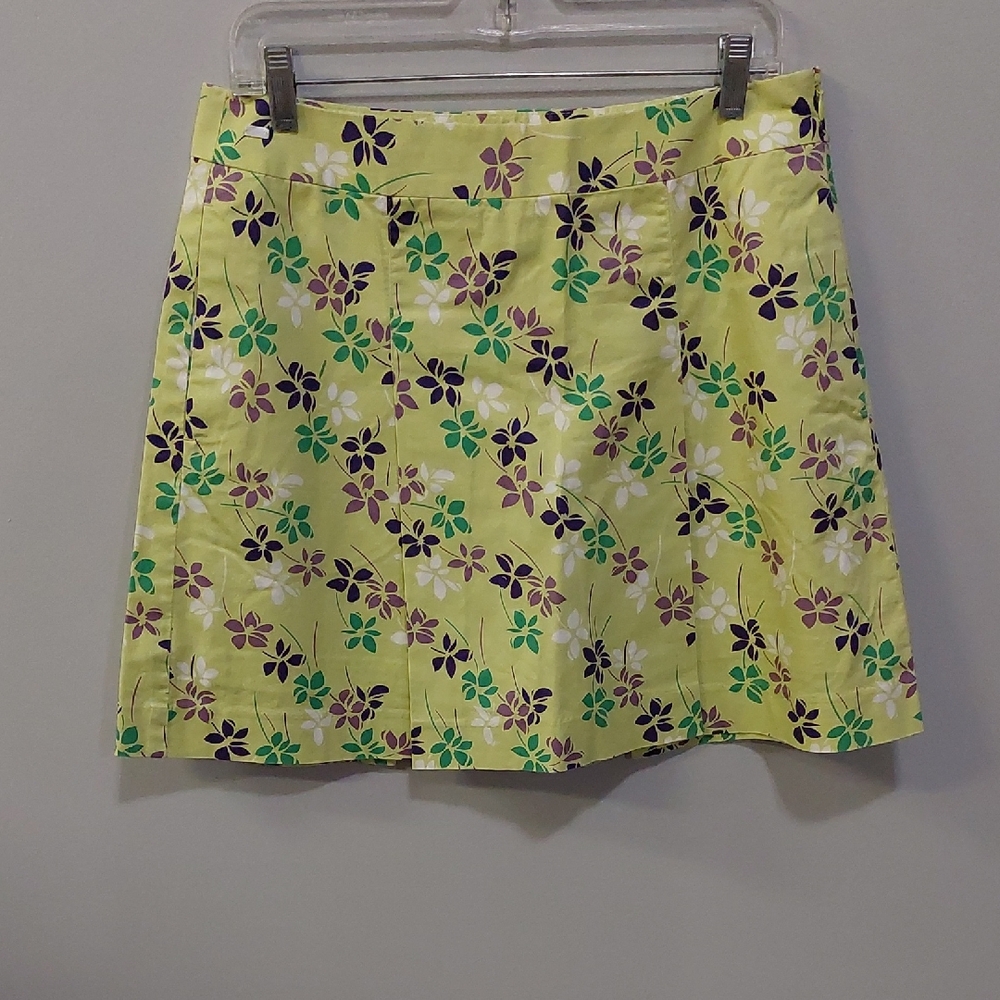 Lizgolf Floral Yellow Skort Size 10
